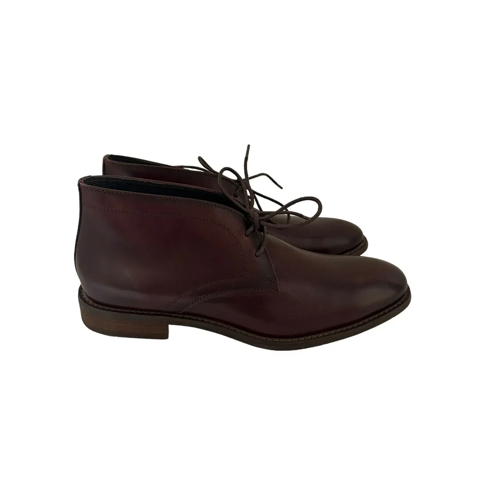 Moretti  GlenShoes Black label Size 9.5 D‎ Mens Leather Ankle Boot - Burgundy